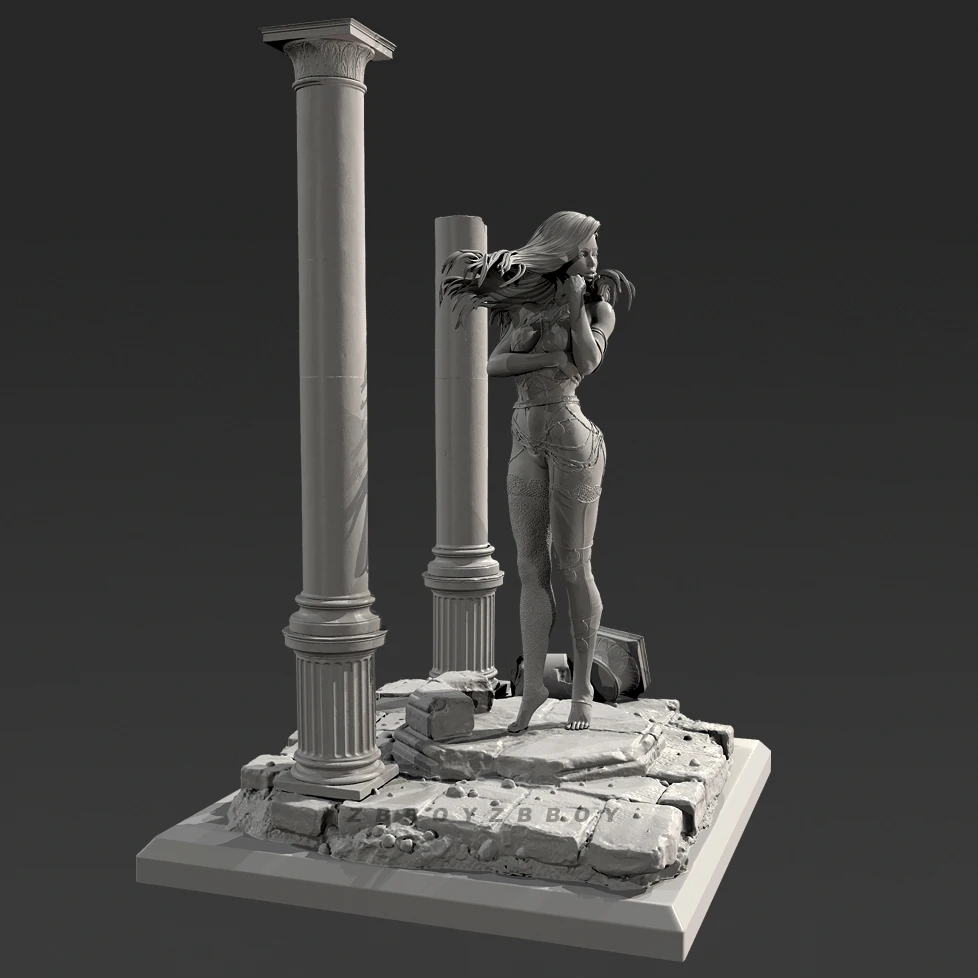 남자의 키 38mm 50mm 75mm 수지 모델 키트 그림 미녀 무색 및 자체 조립(3D 인쇄)TD-7602/3D