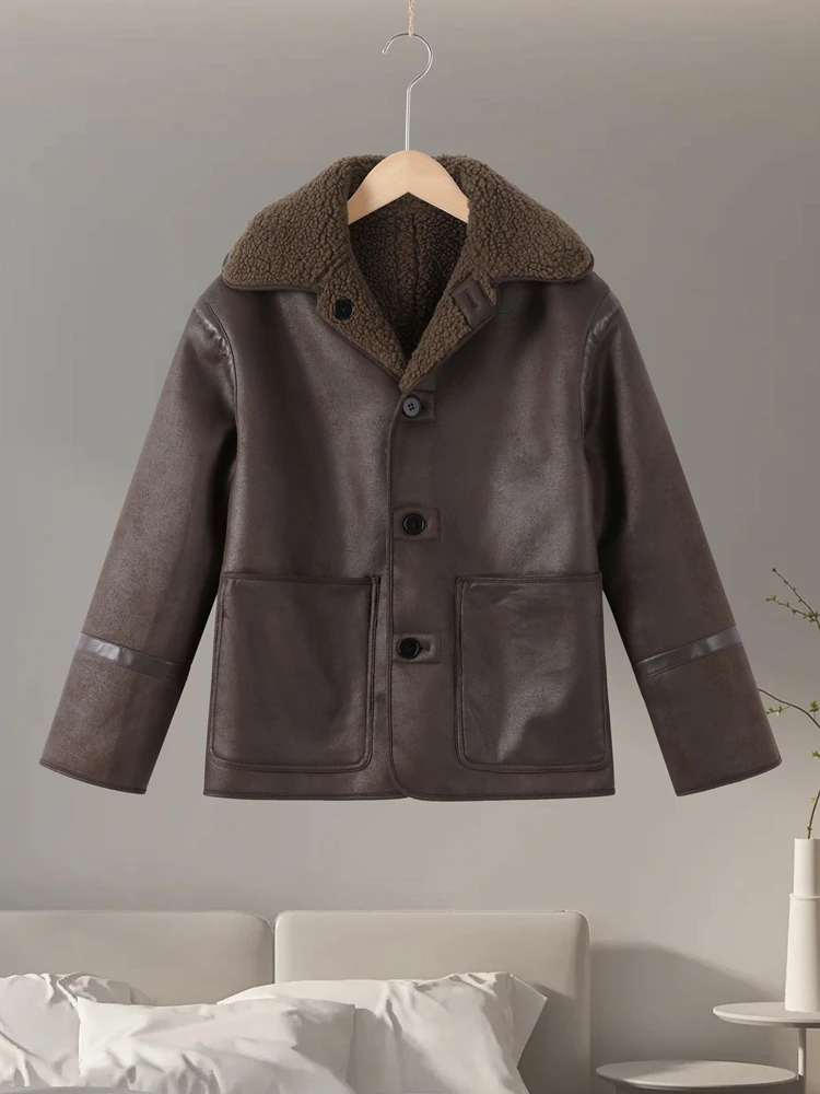 Damen-Wintermäntel, Reversknopf, wendbar, Bomberjacken, Herbst 2022, weiblich, langärmelig, Taschenmantel, modische Damen-Oberbekleidung – Detail 3