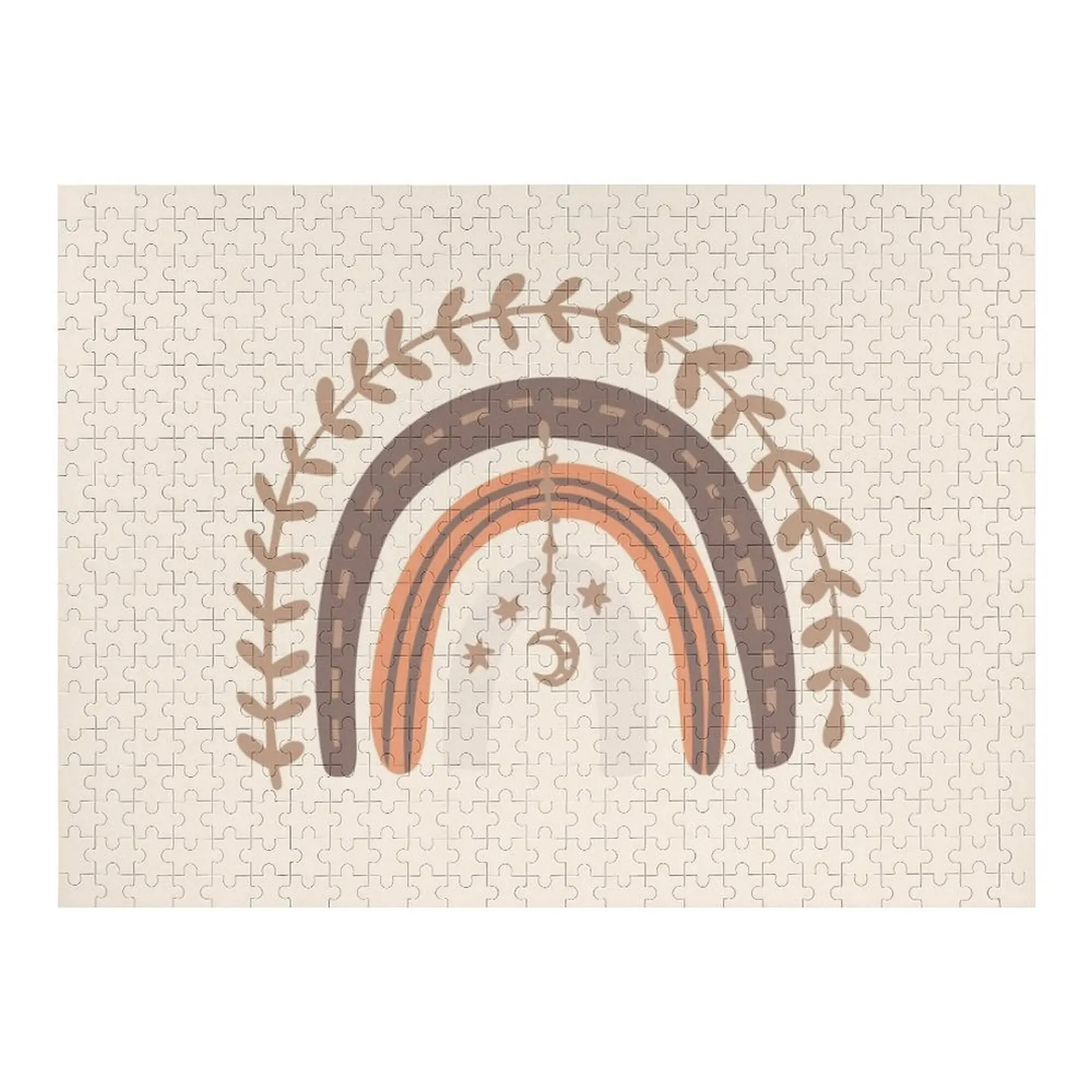 

Simple boho aesthetic rainbow Jigsaw Puzzle Custom Child Custom Name Wood Scale Motors Custom Kids Toy Puzzle
