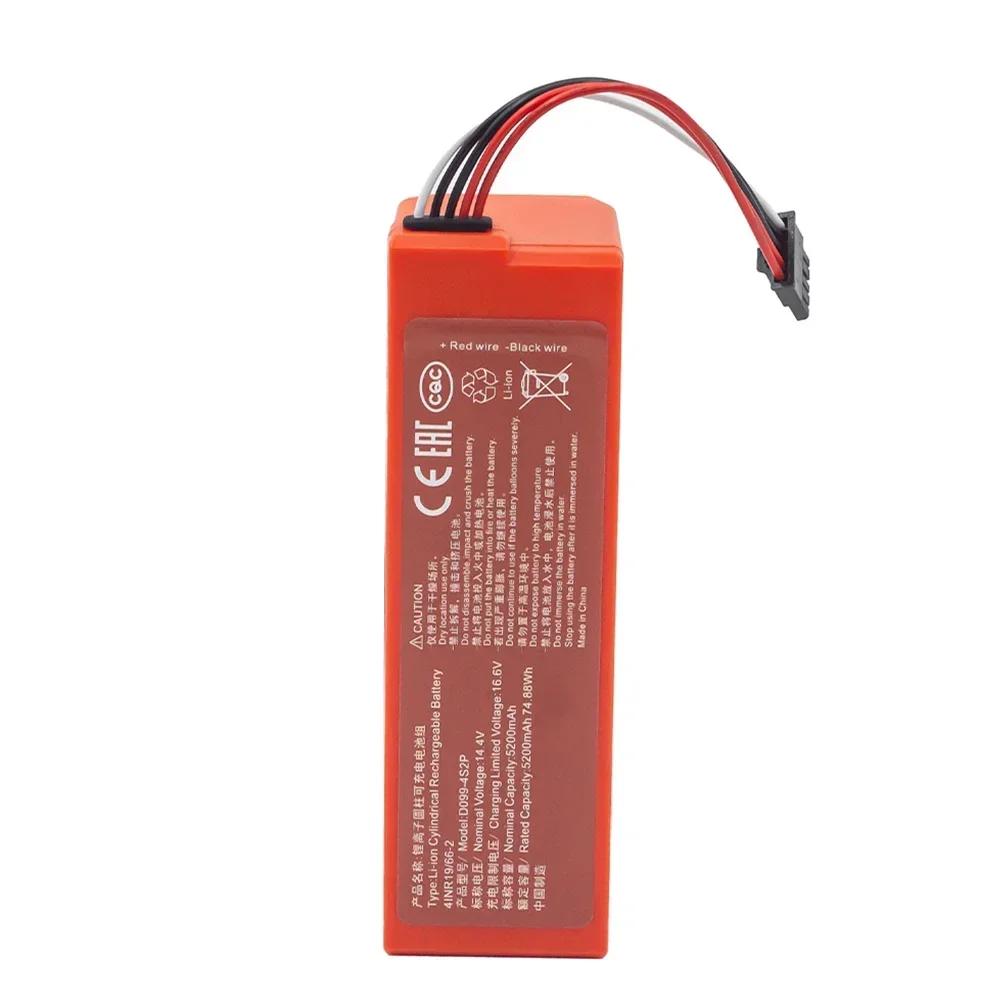 14.4V 5200mAh 18650 lithium battery Suitable for Xiaomi Robot Pro vacuum mop 2 MJSTS1 C101 MJSTP new D099-4S2P 4