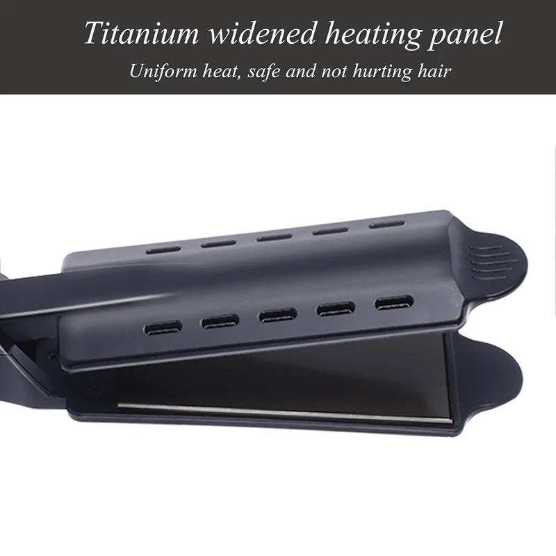 Portable Ceramic Tourmaline Ionic Flat Iron Hair Straighten Four-gear Temperature Setting Steam Hair Straightener Hair Crimper 5