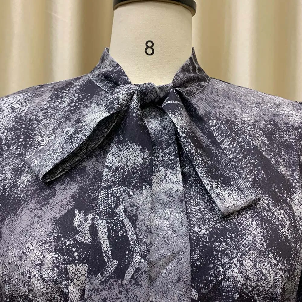 Robes vintage élégantes pour femmes, col nœud, manches longues, ceinture à la taille, ligne A, mi-mollet, fête d'anniversaire, robe éducative