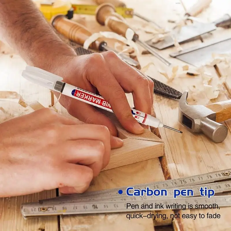 금속 천공 펜에 대 한 새로운 20mm 깊은 구멍 긴 펜촉 머리 마커 방수 욕실 목공 장식 다목적 도구