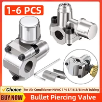 Bullet Piercing Valve with Spanner A/C BPV-31 Piercing Valve Zinc Alloy BPV-31 Piercing Valve Line Tap Valve Kit for HVAC BPV31 1