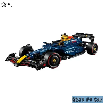 2025 NEW 1639 pcs 1&8 Technical Oracle F1 Car Redbull Racing Formula RB20 Building Blocks Model MOC City Super Car Brick Toys 1