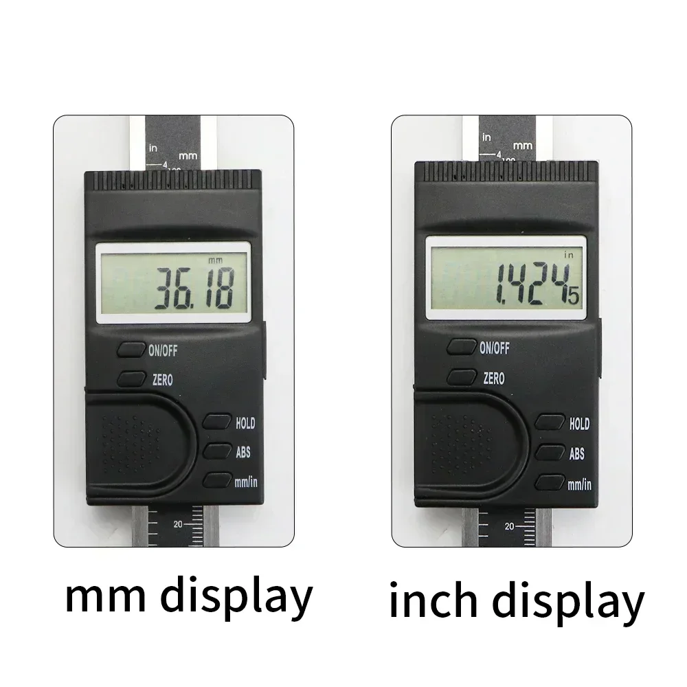 SHAHE 100/150/200/300 MM 수직형 디지털 선형 스케일 LCD 디스플레이 측정 도구가 있는 스테인레스 스틸 캘리퍼스 스케일