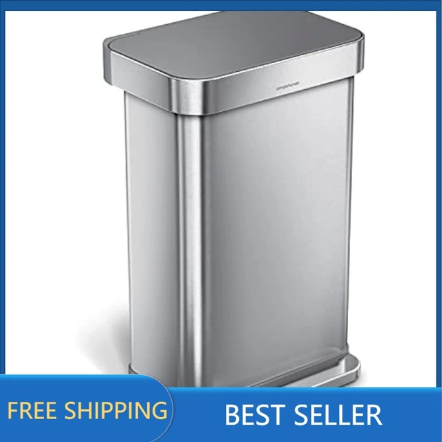 Cubo de basura Acero inoxidable Protenrop Ecol-Trio 45 Litros - Inox