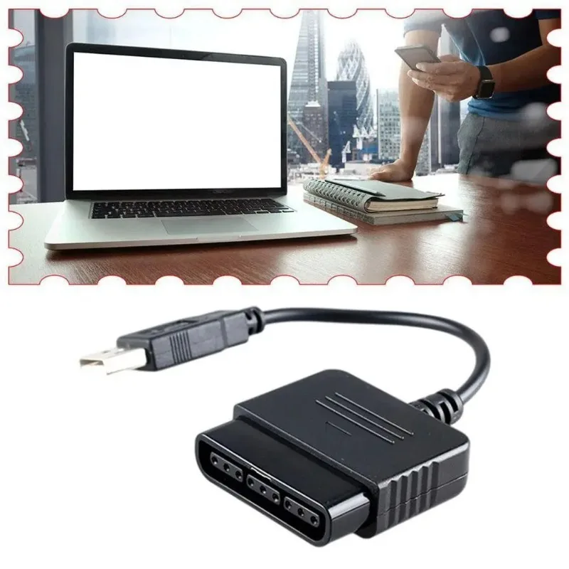 PS2용 게임 컨트롤러용 1pcs PS3 PC 비디오 게임 어댑터 케이블(드라이버 없음) USB 어댑터 변환기 케이블