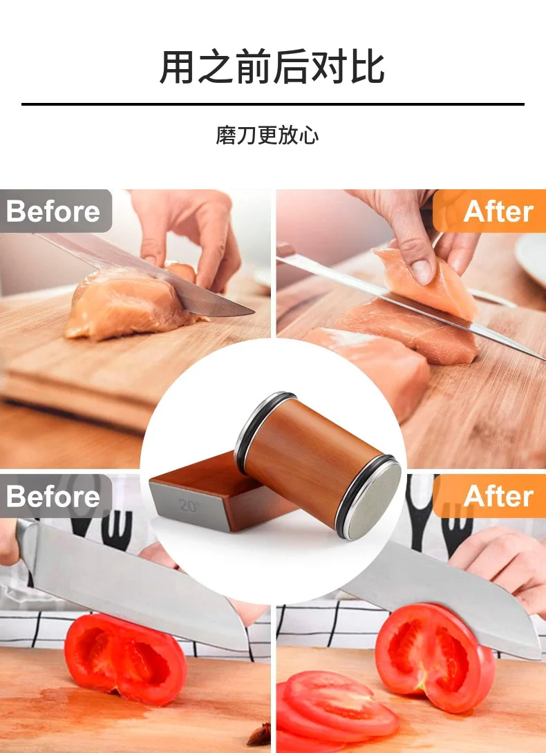 Description Picture 4 of itemRolling Knife Sharpener Adjustable Horl Tungsten Steel Magnetic Rolling Whetstone Drum Sharpener Kitchen Tools