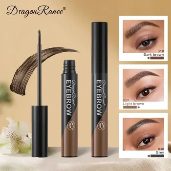 Heallor Tear-off Eyebrow Gel Semi-permanent  Eye Brow Tattoo Tint Long-lasting Waterproof Dye Eyebrow Gel Cream Mascara Makeup C - Thumbnail 5