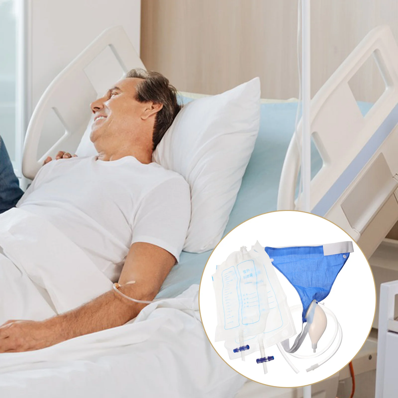 

Urinary Catheter Urinals for Men Leg Bag Urine Collection Breathable Drainage Hospital