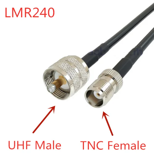 

New LMR240 Cable TNC Female to UHF Male Adapter LMR-240 50-4 Pigtail RF Coaxial Jumper Cable 0.1-20m