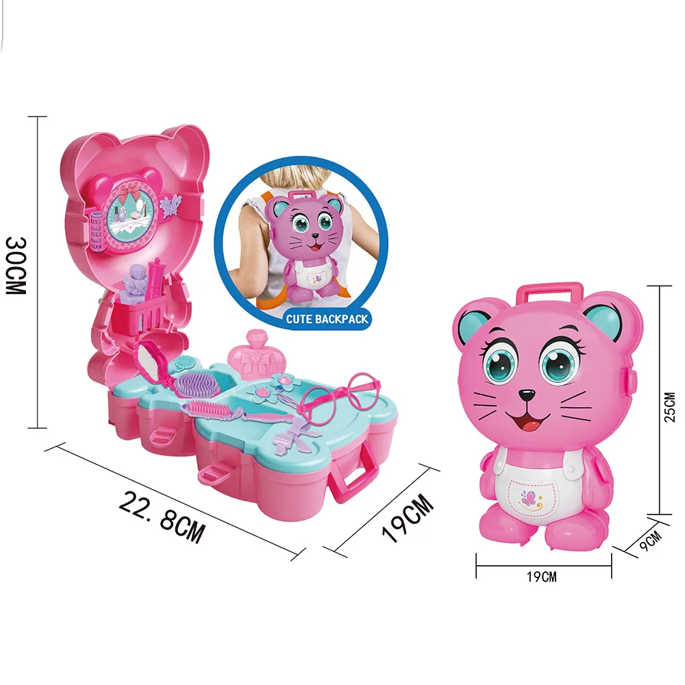 Children's educational play house kitchen utensils girls beauty portable tools tableware medical tools toys small gifts 2