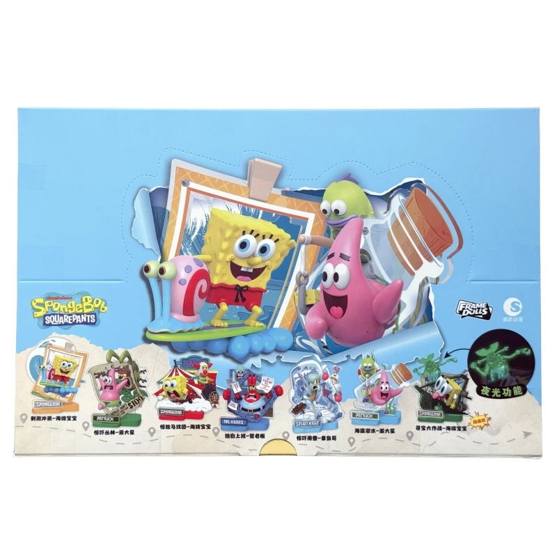 Bob l'éponge SquarePant véritable Original Surprise boîte aveugle modèle d'assemblage bricolage Figure jouet Patrick étoile décoration cadeau pour enfants
