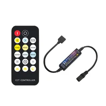 

17 keys Wireless RF Remote Control Dual Color Temperature Led Light Strip Controller 5050 Light Strip Color Temperature Dimmer