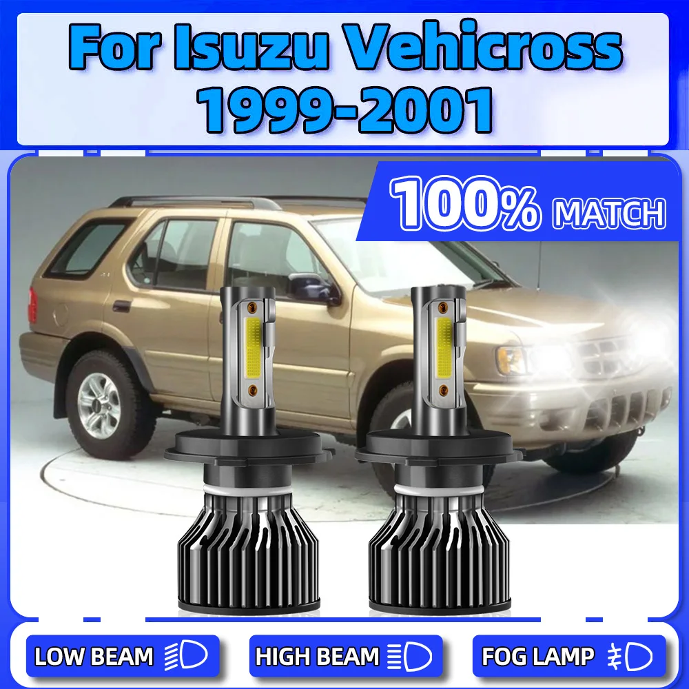 

12V LED Headlight Bulbs 6000K High Low Beam Car Headlamps 20000LM 120W CSP Chips Auto Lights For Isuzu Vehicross 1999 2000 2001