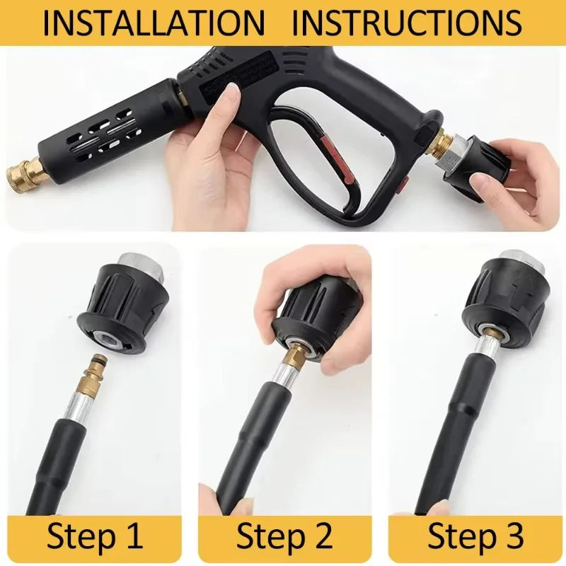 High Pressure Hose Adapter for Karcher/Bosch/Nilfisk/Lavor M22-14MM Car Washer Outlet Connect with Pressure Pipe Connector 4