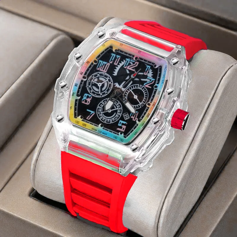 Luxury Trend Men’s Quartz Wristwatch Male Watch for Man Watches Luminous Transparent Sports