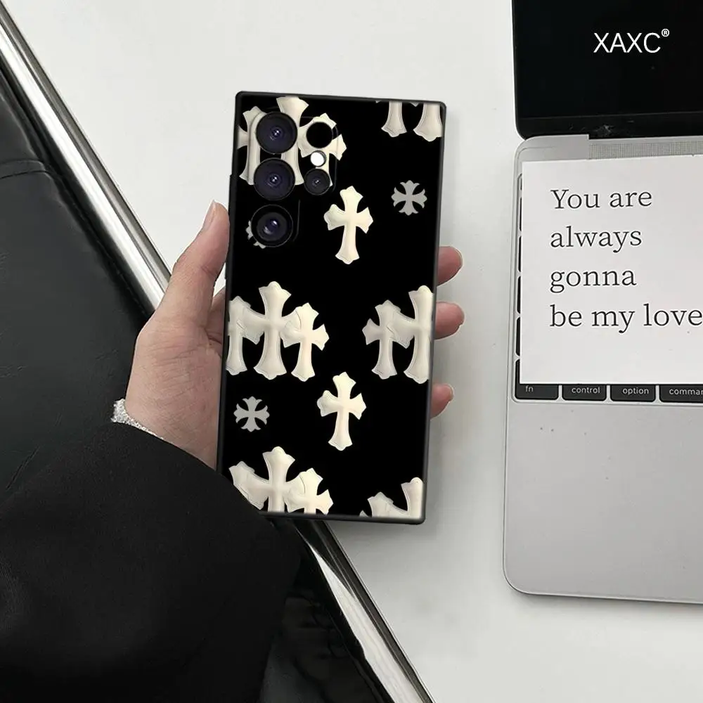 Luxury Cross Back Cover Phone Case - Premium TPU Soft Shell Design