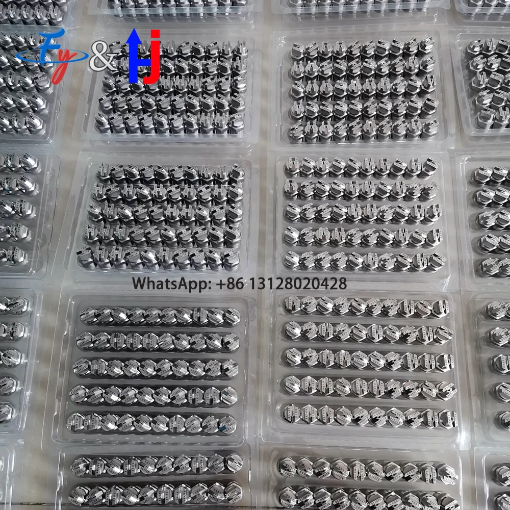 60PCS 3/8 HU 6550 SS Flat Fan Nozzle, stainless steel. For industrial cleaning, professional nozzle. 4