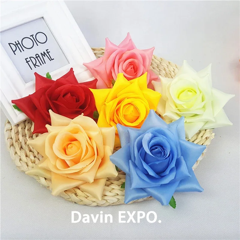 

10pcs BiG artificial decorative rose flower heads simulation DIY silk flower wedding home party decoration high quality flower