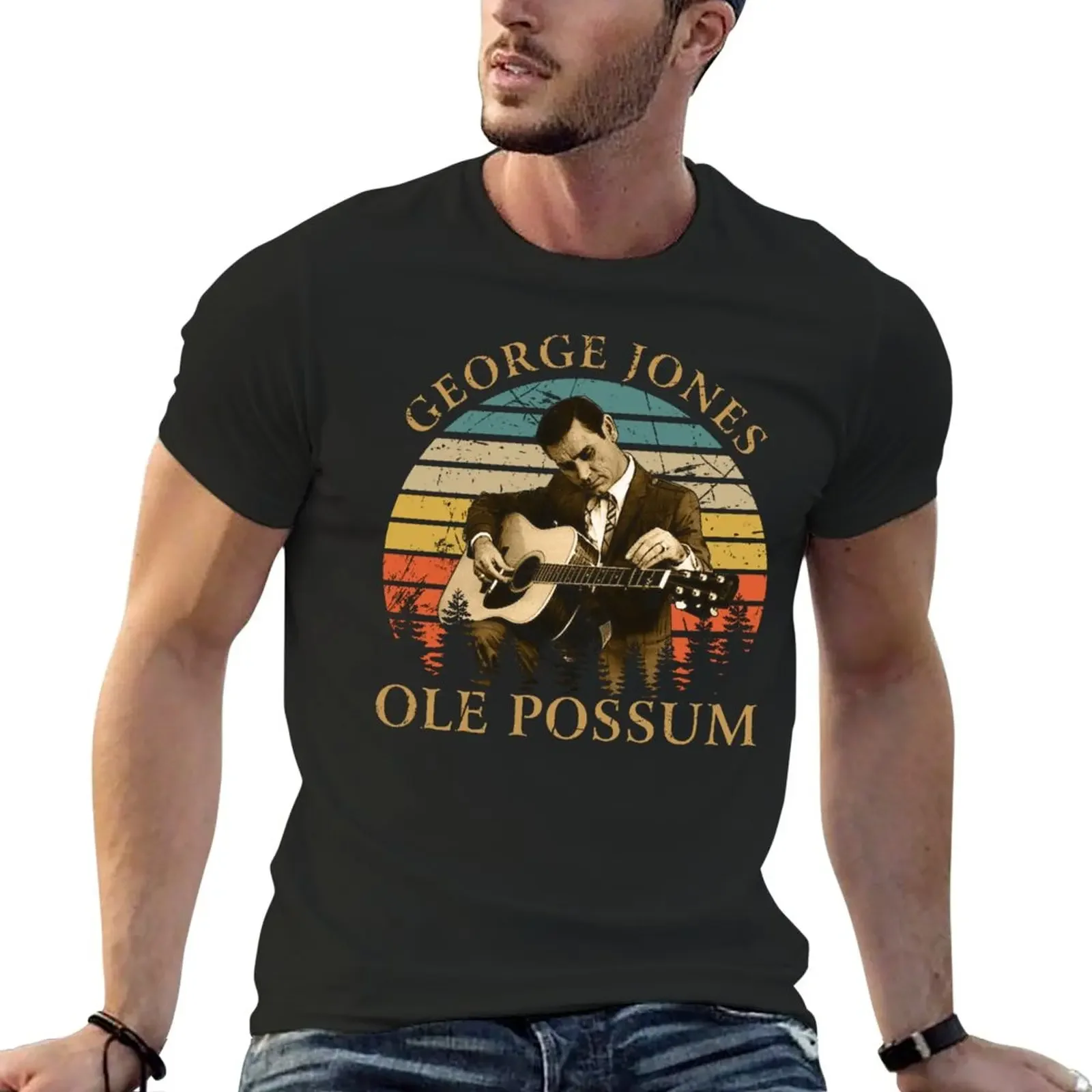 

Ole Possum George Jones T-Shirt vintage quick-drying t shirts for men cotton