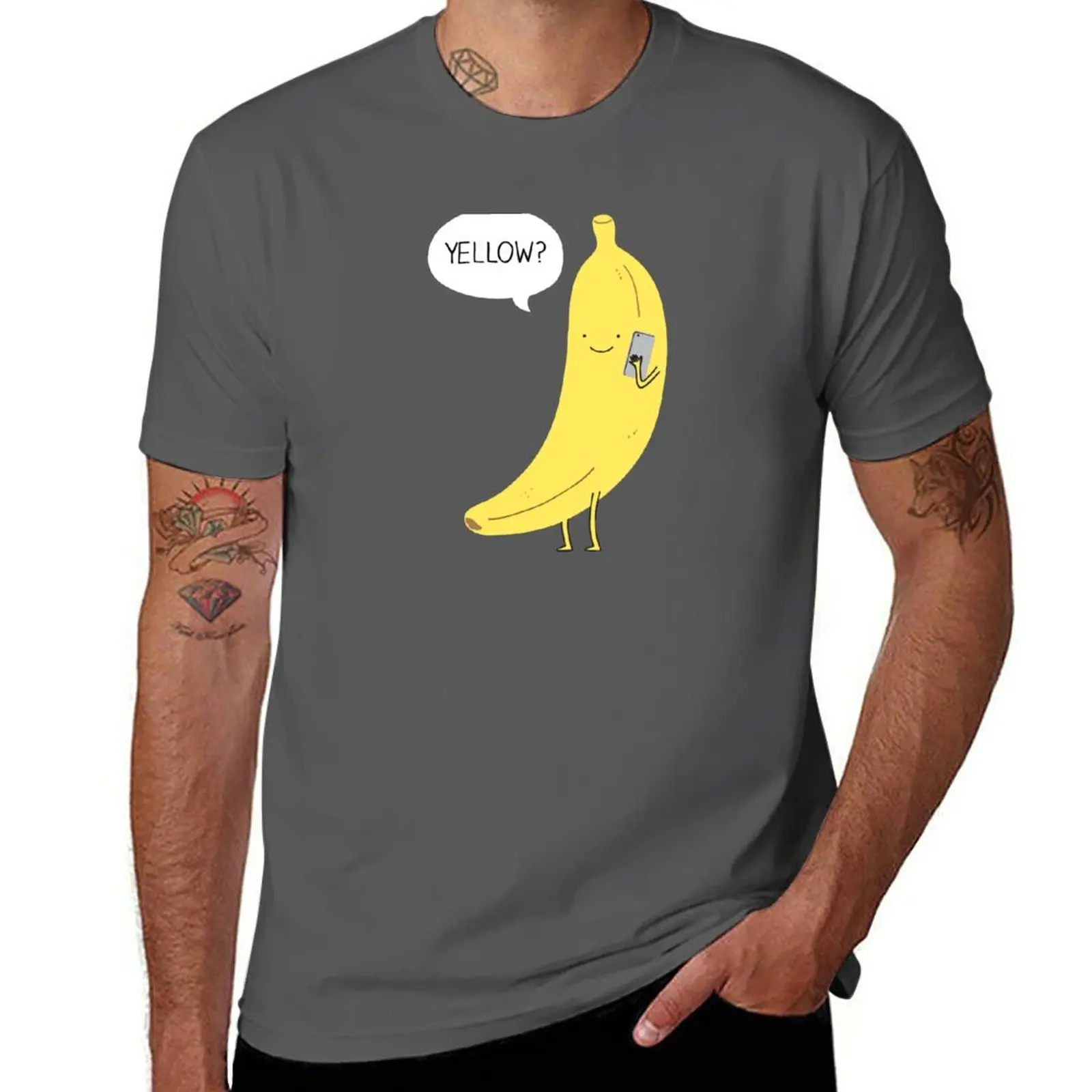 

New Banana on the phone T-Shirt korean fashion sports fan t-shirts Oversized t-shirt slim fit t shirts for men