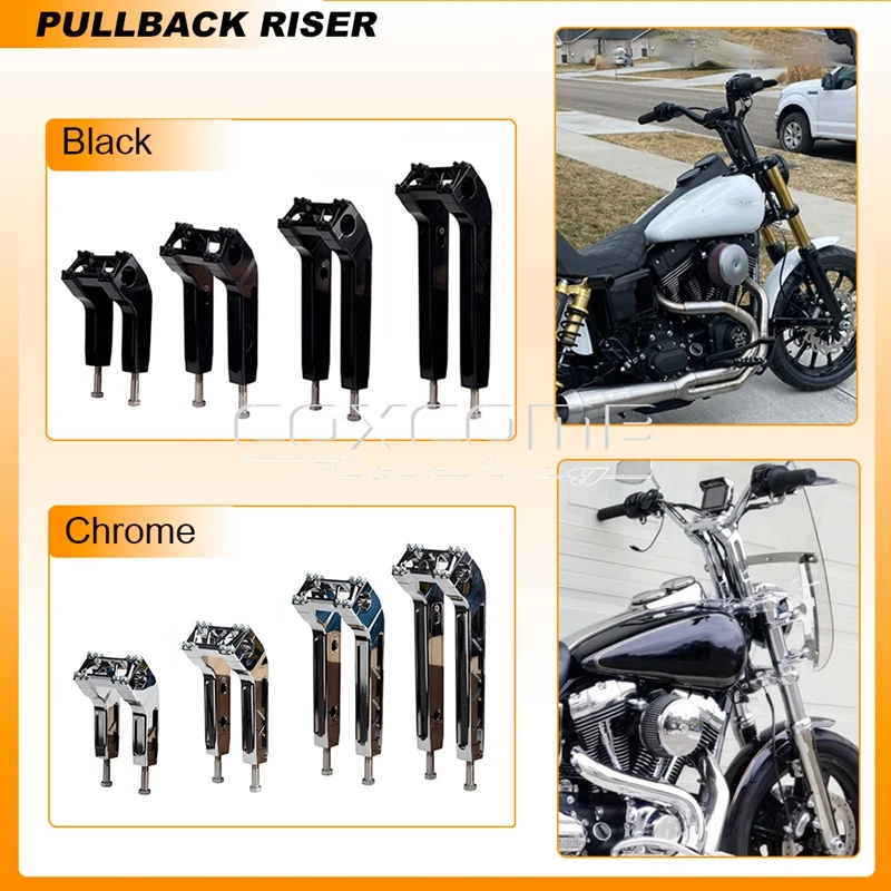 Motorcycle 1" Inch 25mm Handlebar Risers Kit Mount Clamp For Kawasaki