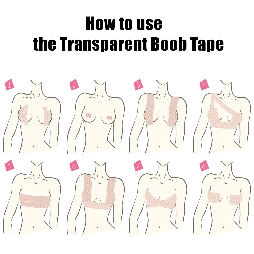 5m transparente unsichtbare Busenband Damen Brustwarze Abdeckung Klebstoff  Push Up Bruststraffung Tape_om