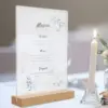 Acrylic Poster Stand Clear Menu Display Stand Restaurant Menu Holder Stand with Wood Base Desktop Acrylic Sign Holder (A6) 1