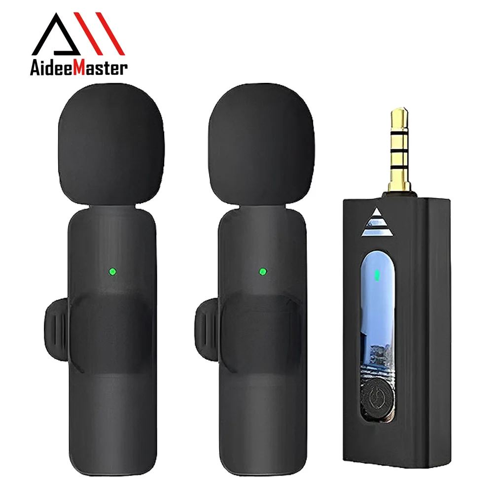 

3.5mm Wireless Lavalier Lapel Microphone Noise Reduction Universal 3.5 Recording Mic For Camera Speaker Smartphone For Youtube