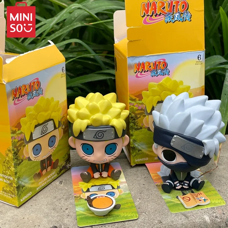 

MINISO NARUTO Blind Box Shippuden Series Model Sitting Uzumaki Naruto Uchiha Sasuke Ornaments Children's Toy Model Birthday Gift