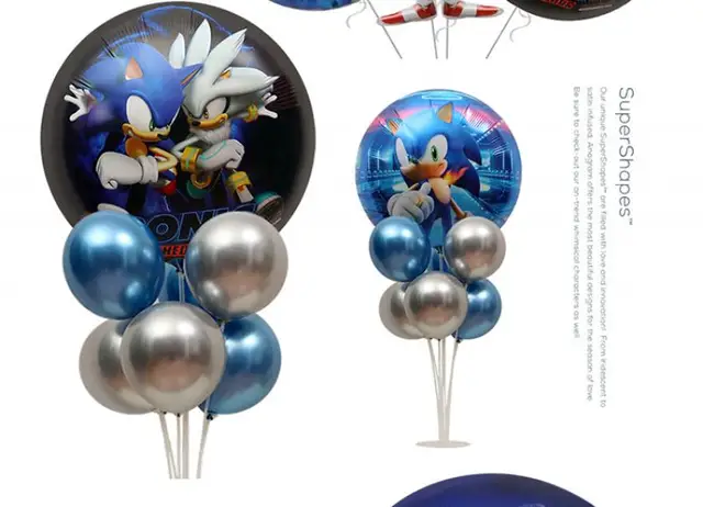 1 Set Ultimate Flash Sonic Birthday Balloons set Sonic The Hedgehog Helium  Globos for Kids boy Birthday Party Decor Baby Shower - AliExpress