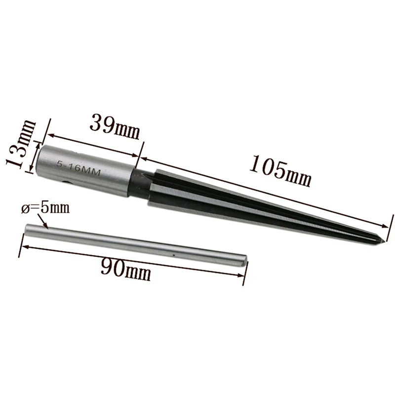 T Handle Reamer 3-13mm/5-16mm 1：10 Tapered/Fluted Bridge Pin Hole Reamer Chamfering Open Guitar Woodworker Luthier Tool