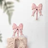 Pink Bow Wall Mounted Hook Towel Hooks For Bathroom Clothes Coat Hanger Bedroom Back Door Hooks Diy 1
