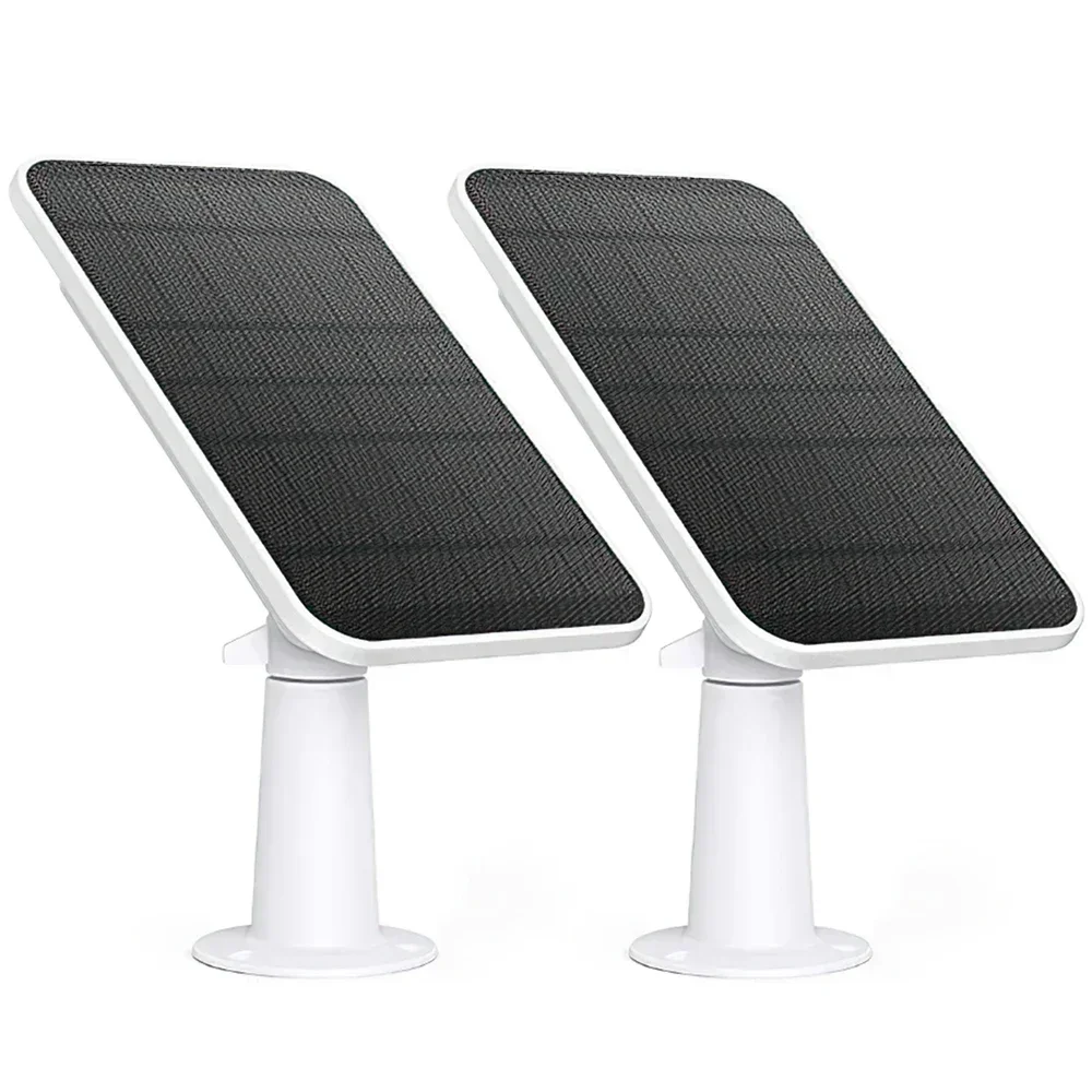 แผงโซลาร์เซลล์ 4W รองรับการชาร์จสำหรับกล้องกูเกิล เนสท์กลางแจ้งและในร่ม (แบตเตอรี่), กันน้ำระดับ IP65, มาพร้อมที่ยึดติดผนังอย่างปลอดภัย 1