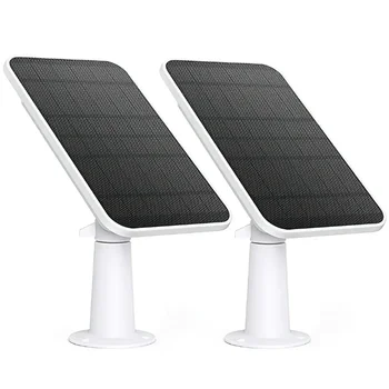 แผงโซลาร์เซลล์ 4W รองรับการชาร์จสำหรับกล้องกูเกิล เนสท์กลางแจ้งและในร่ม (แบตเตอรี่), กันน้ำระดับ IP65, มาพร้อมที่ยึดติดผนังอย่างปลอดภัย 1