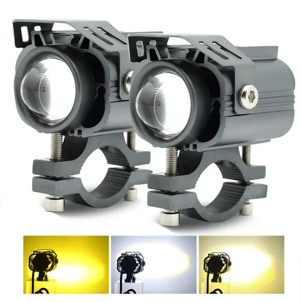 

Motorcycle Led Spotlights Electric Car Modified Hi Lo Bi Led Lens Car LED Headlights Lights 6 3300 Chips 12V 18W 3000K 6000K