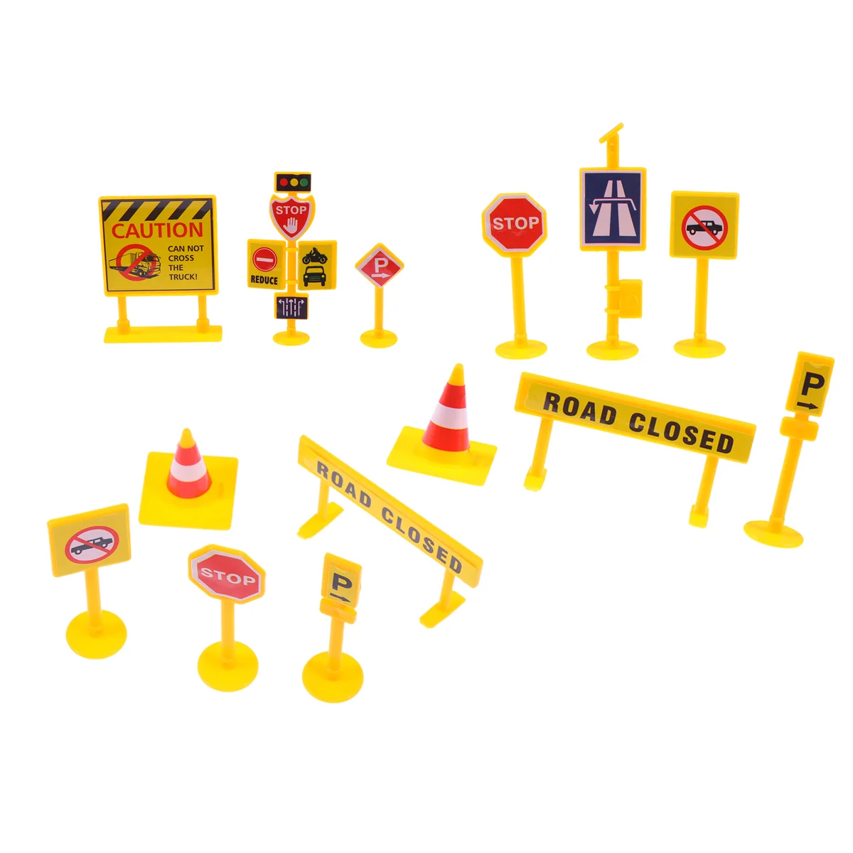 

Funny Fireman Dreamer Birthday Cake Topper Exquisite Cupcake Ornament Cake Decoration for Birthday (Yellow Roadblock NO.1 Set)