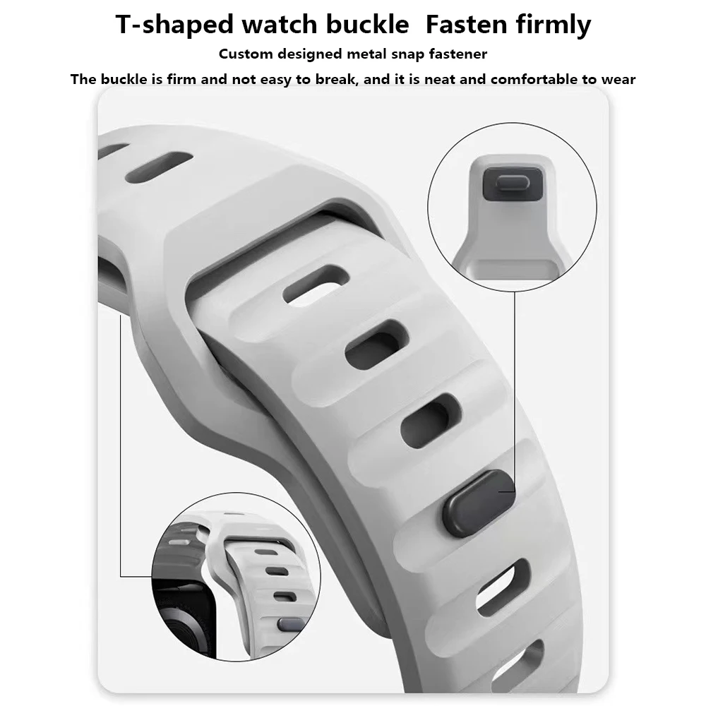 Soft Silicone Bands For Apple Watch Band Ultra 49mm 44mm 45mm 42mm 41mm 42mm 38mm Sport Watchband IWatch Serises 8 7 6 5 4 3 SE