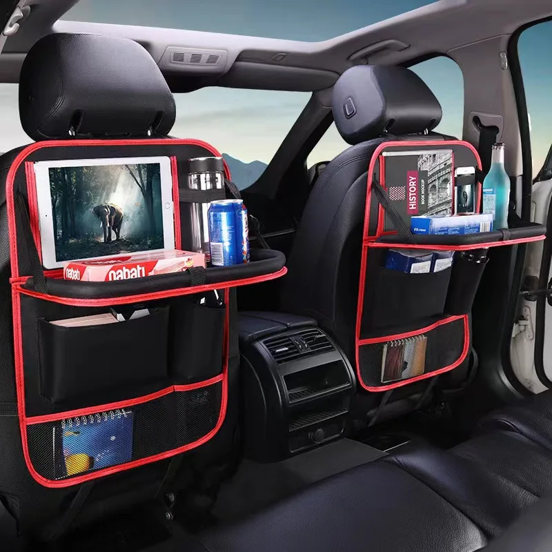 Foldable Car Seat Organizer with Tray & Tablet Holder 2