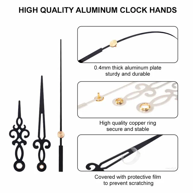 Mcdfl Fancy Clock Hands Spade A Nagyapa Számára Atomic Watch Motor Csere Tervek Készletkészletek Hobby Lobby Building Készlet - Image 5