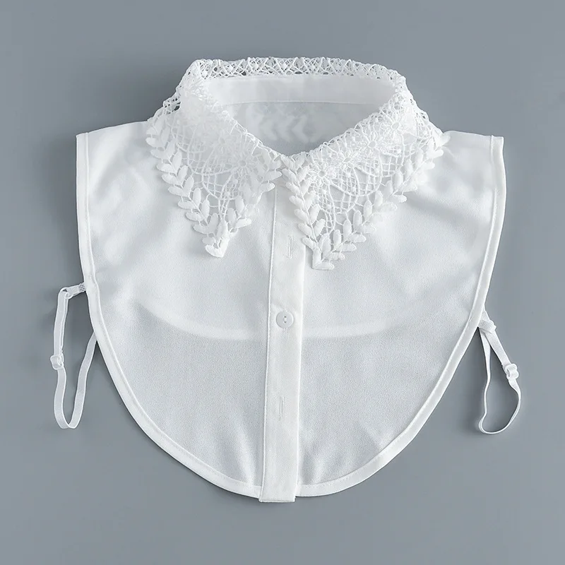 

Женская блузка с искусственным воротником, со съемными накладными воротниками