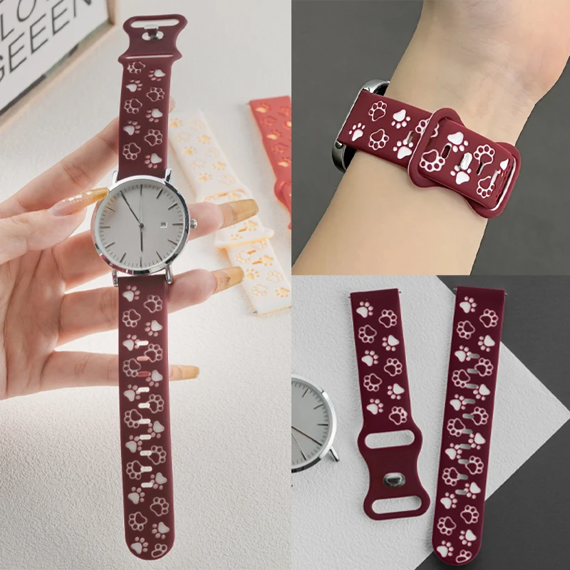 20mm Silicone Wrist Strap for Smartwatches - Durable and Comfortable Wristband