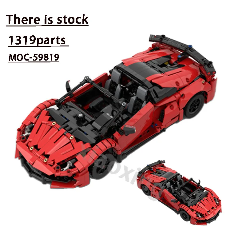 2023 Anniversary Convertible Moc-59819 New Sports Car 1:14 Modello Statico; 1319 Parts Technic Building Block Model Kids Toy Gift