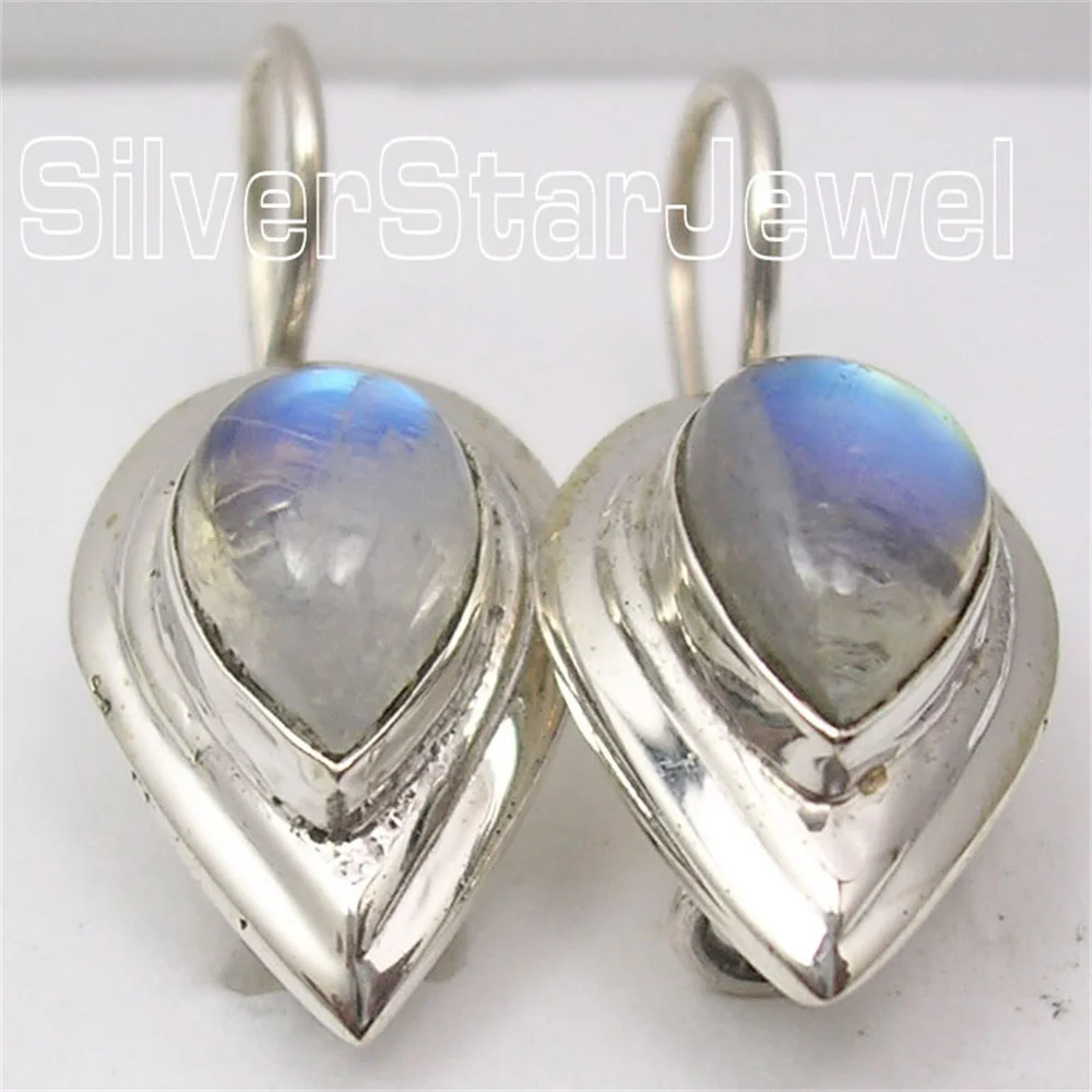 

Many Color Classic Semi-precious Stone Hook Earrings 1"