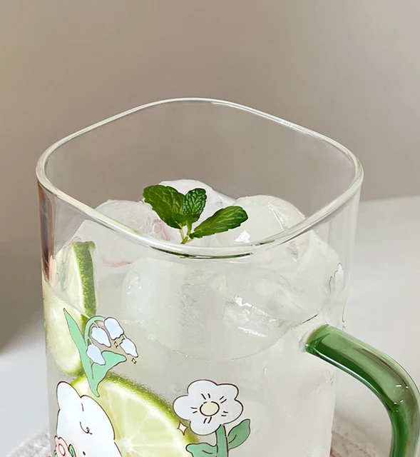 Glass Mug With Wild Animal Figures, Drink Glasses, Water Cup