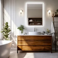 LUVODI 28x36 inch Illuminate Bathroom Mirror with Light Backlit Dimmable Defog Wall-mounted Bath Mirror 2
