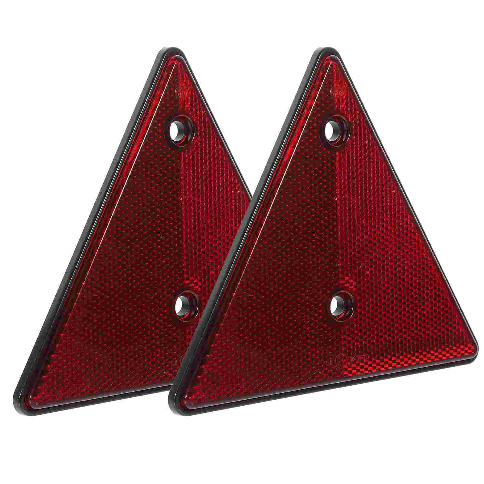 

2 Pcs Car Rear Reflective Plate Emergency Triangle Reflector Driveway Reflectors Safety Triangles The Sign Road Warning