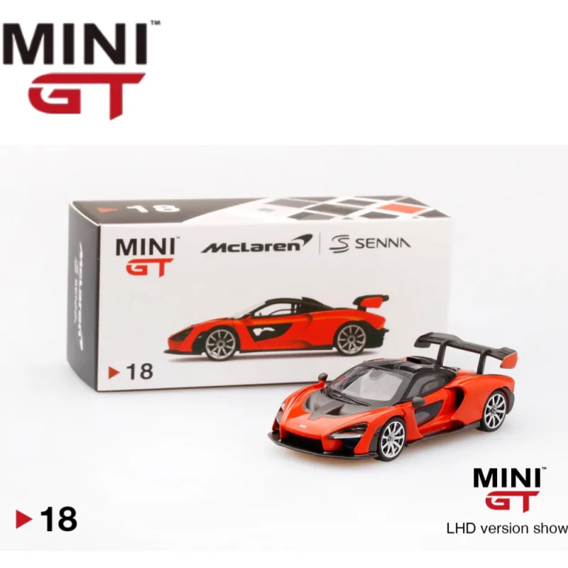 MINI GT 1:64 McLaren Senna #18 Orange alloy die-cast